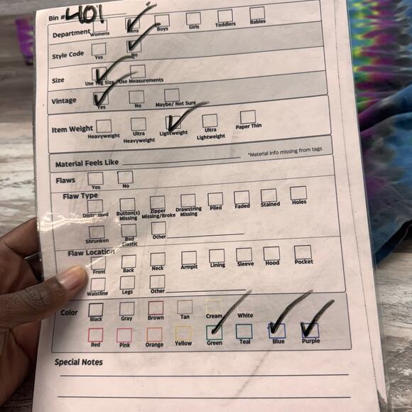 Vintage Tie Dye T-Shirt‎ Hyper V Purple Blue Green Mens Large Single Stitch BVD - Picture 6 of 6